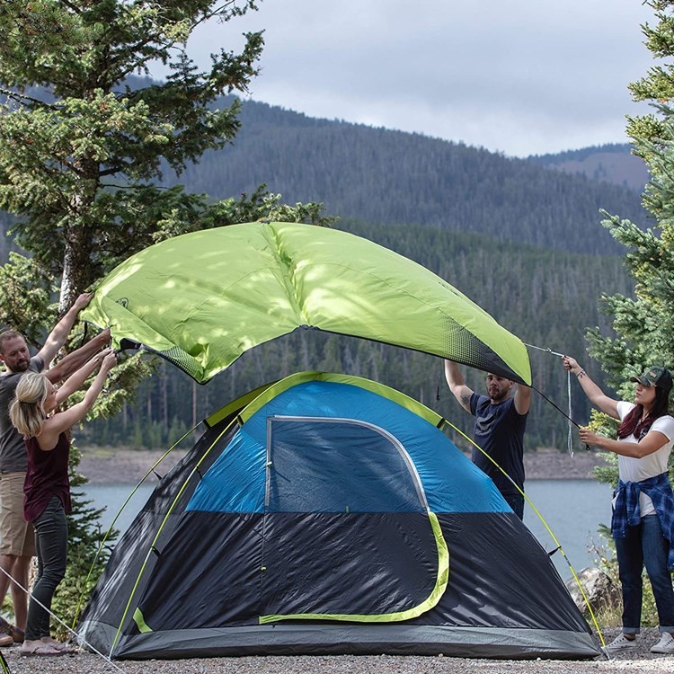 Coleman 4 Person Dark Room Sundome Tent For Fishing