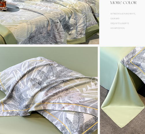 National Standards Color Fastness Grade Ice Silk Bedding Set Bed Cover Sheet for 2.0m Bed