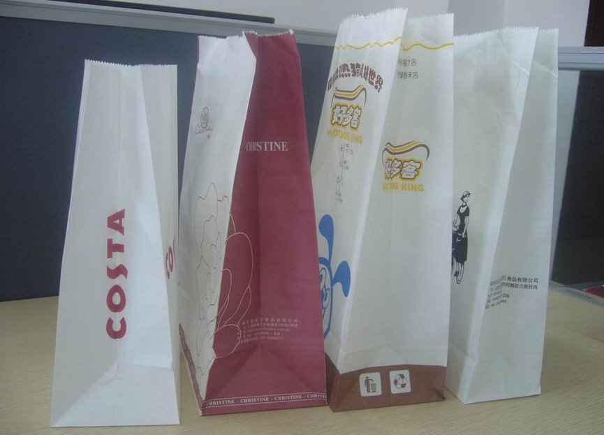 High Speed Fully Automatic Sharp Bottom Food Kraft Paper Bag Making Machine 