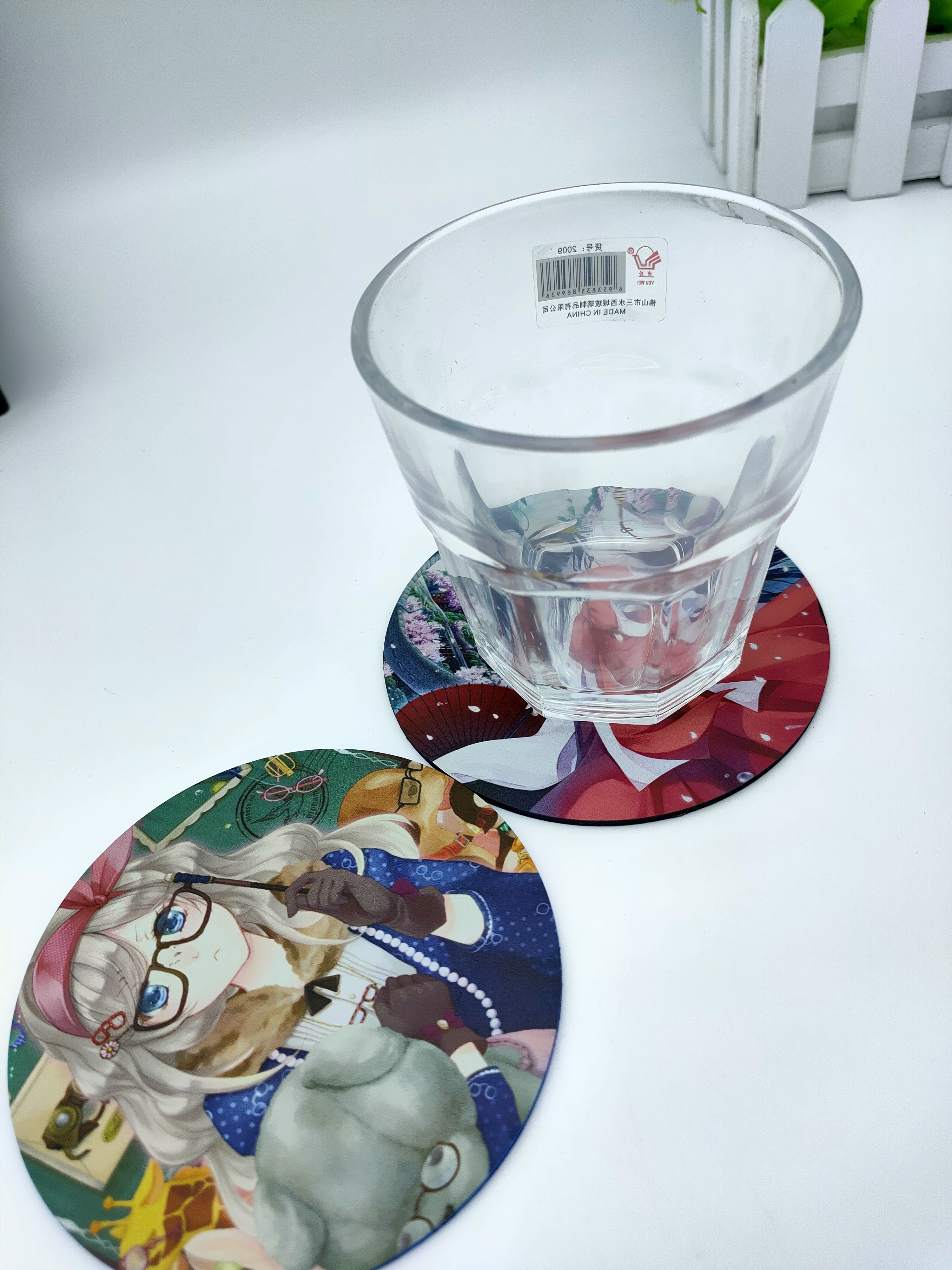 Anti Slip Coffee Table Cup Coaster 2D Design Inkjet Printing