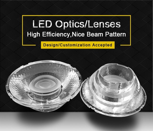 35mm Round LED Optical Lenses 4 In 1 PMMA PC Material For Focus Light