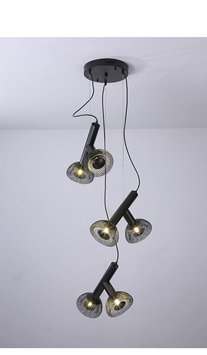 Nordic black Designer Chandelier Bedroom Living Room Dining Staircase Chandelier(WH-MI-411)