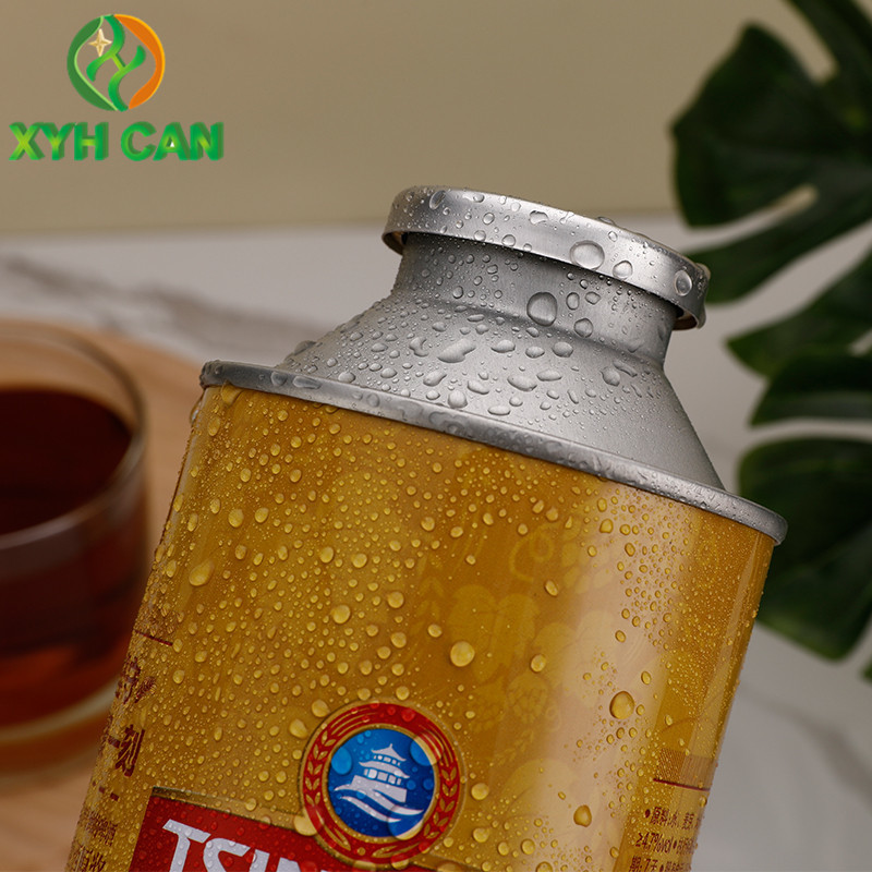 Beer Tin Cans Supporting CMYK Offset Printing 1L Tsingtao Beer Round Tin Cans