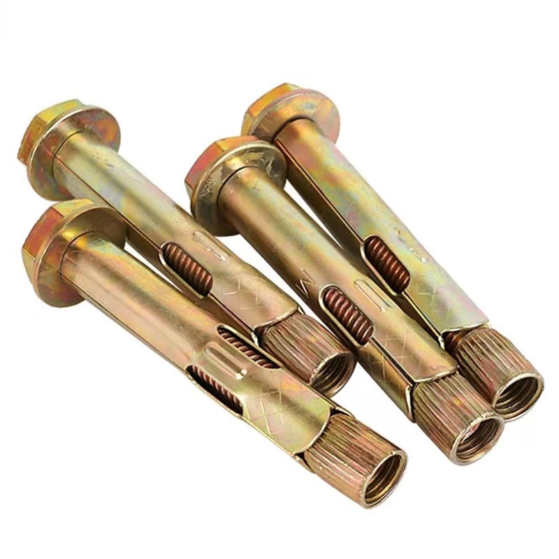 Stainless Steel Free sample zinc yellow hex head sleeve anchor bolt screws