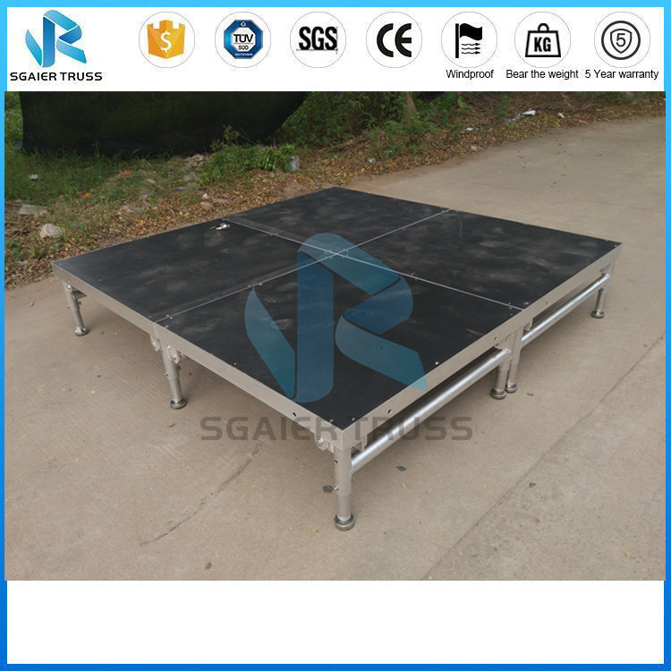 Stage Church Light Aluminum Work Folding Stage Plywood Stage Decoration For Hotel And Training Centre