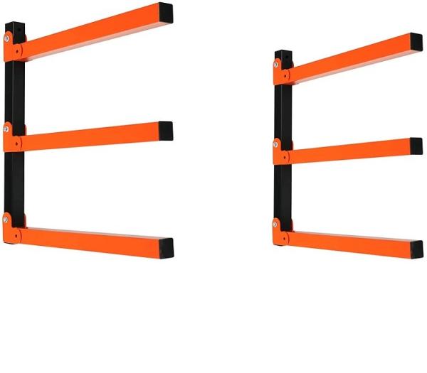 Wall Mount Wood Rack Organizer 3-Level Wood Storage System for Stocked and Wall