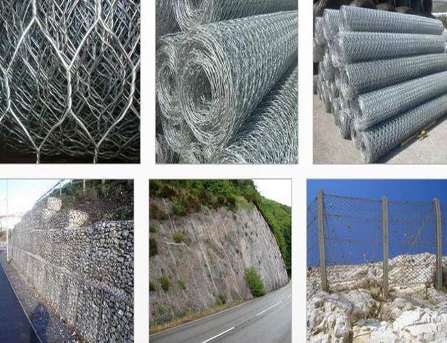 Plastic Coated 10x12cm BWG17 Gabion Wall Mesh