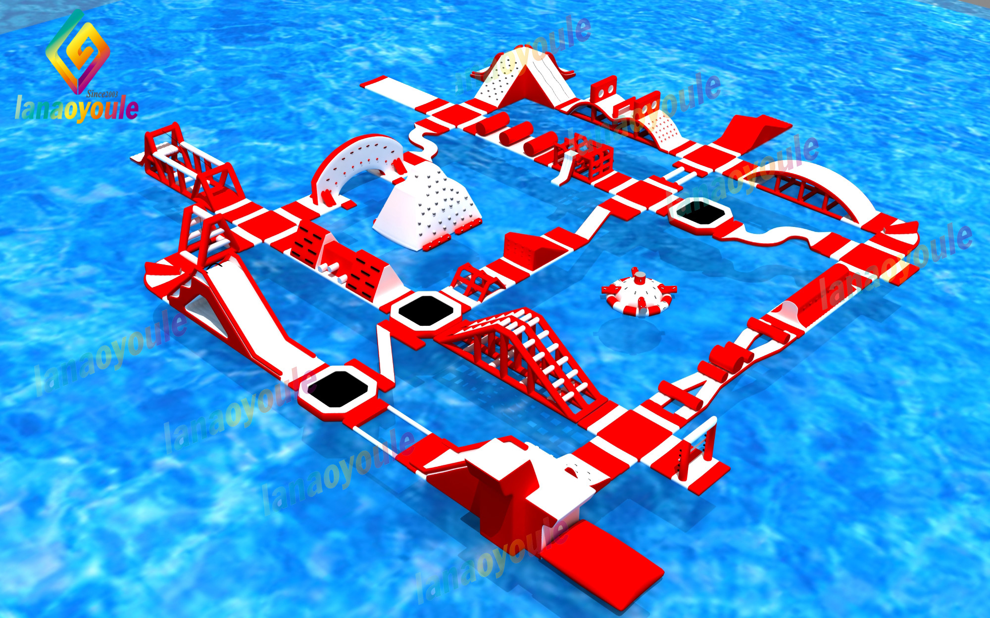 Cheap Giant Inflatable Water Park For Event / Inflatable Adult Aqua Park supplier