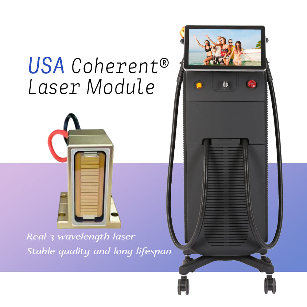 1800W Diode Laser Hair Removal Machine , 808nm Diode Laser For Hair Removal