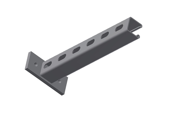 Black Powder Coated Slotted Strut Cantilever Brackets