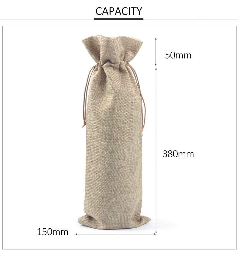Luxury Cotton Water Glass Cooler Wine Bottle Sleeve