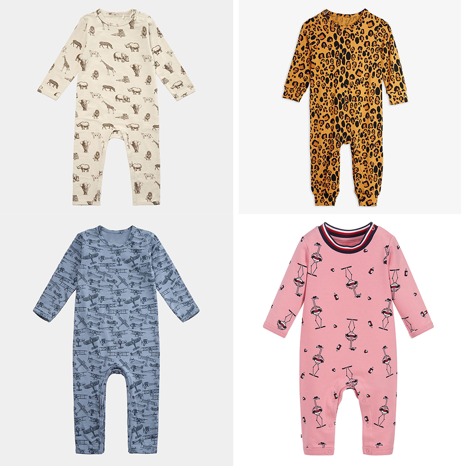 Newborn baby clothes 100% Cotton Long Sleeve Spring Baby Cute Cartoon Rompers Soft Infant baby girl jumpsuits