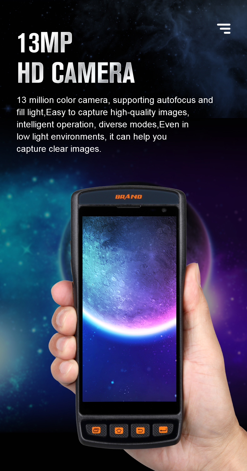 Android 11 PDA Android Industrial Handheld Terminal Rugged Pda Built-In Printer Barcode Scanner