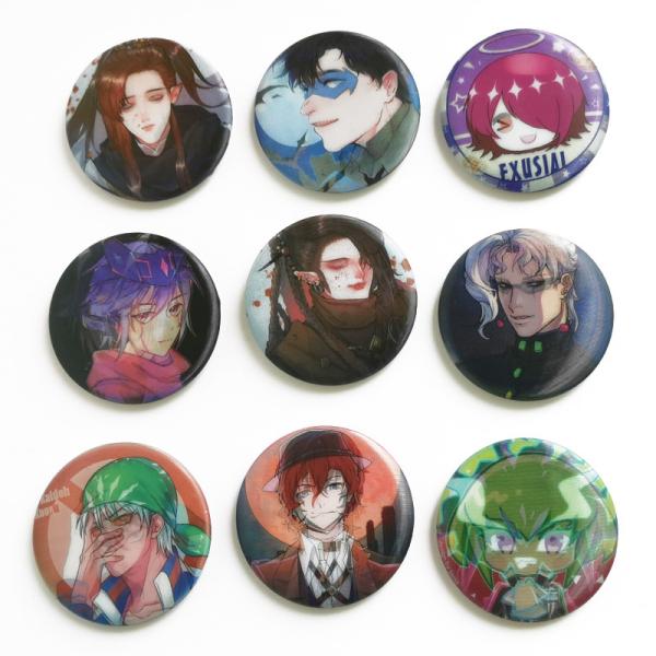 Perfect Binding 3D Lenticular Printing Service 3D Lenticular Badges Tin 35mm