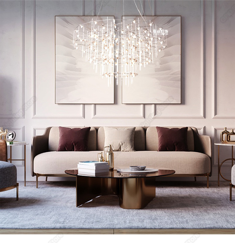 Modern Decoration Crystal Chandelier for Living Room Room Decor Stainless Steel Chandelier(WH-MI-447)