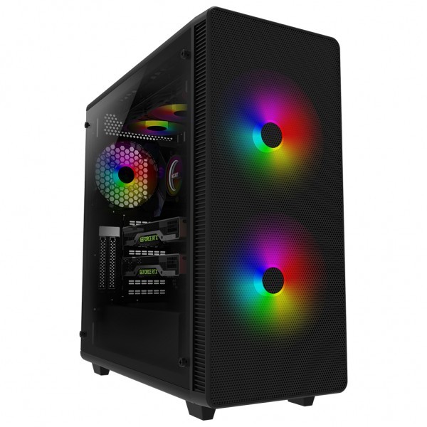 520mm Hieght EATX RGB PC Case With ARGB Fans
