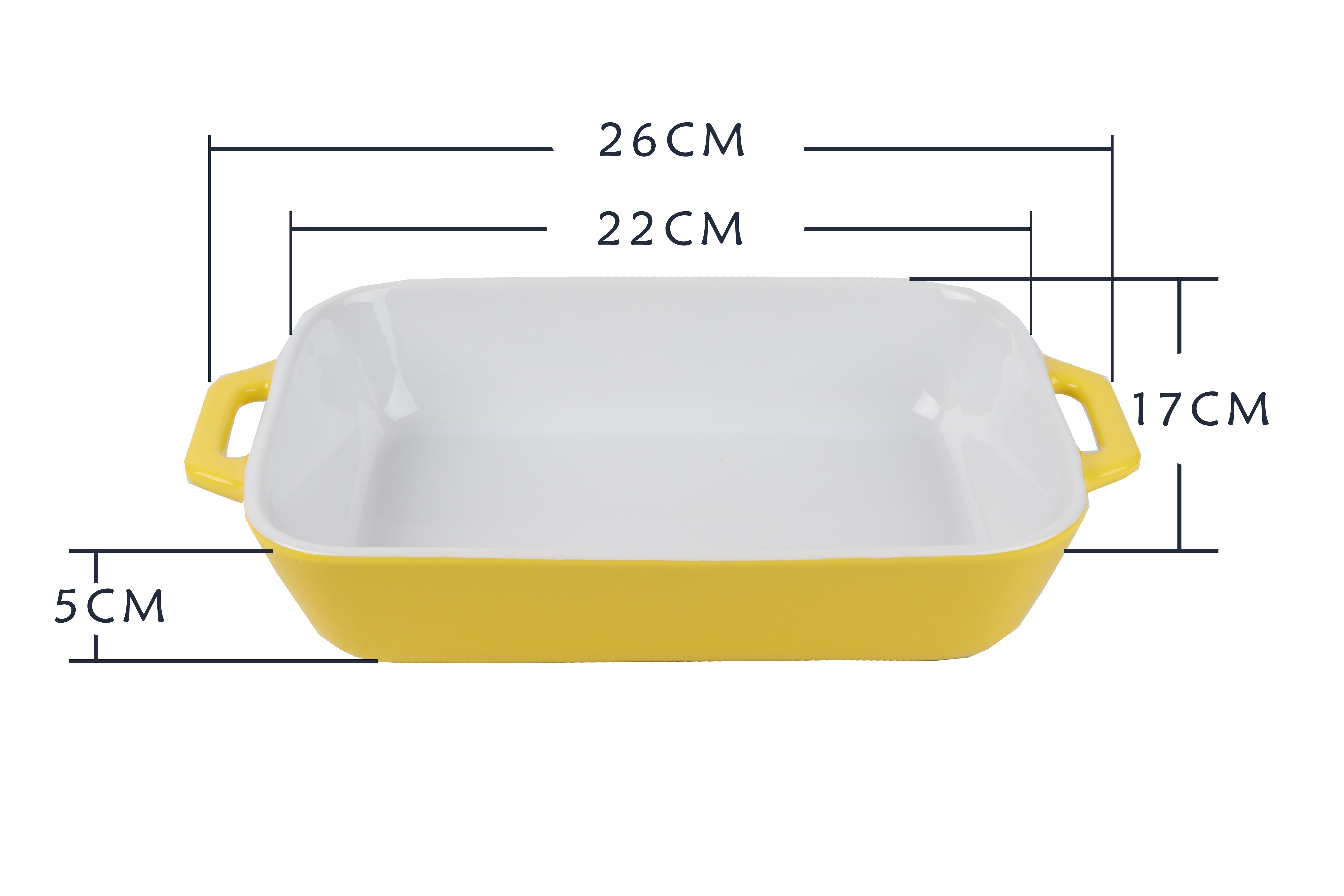 Color Glaze Ceramic Baking Tray , Non Stick Rectangle Baking Pan