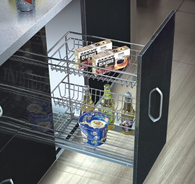 B013 Kitchen pull out basket drawer:Meshwork basket