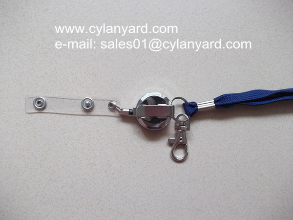 Inexpensive Tube lanyard with metal badge reel