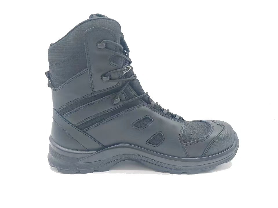 Tactical Safety Shoes High Top Outdoor Hiking Boots Premium First Layer Leather