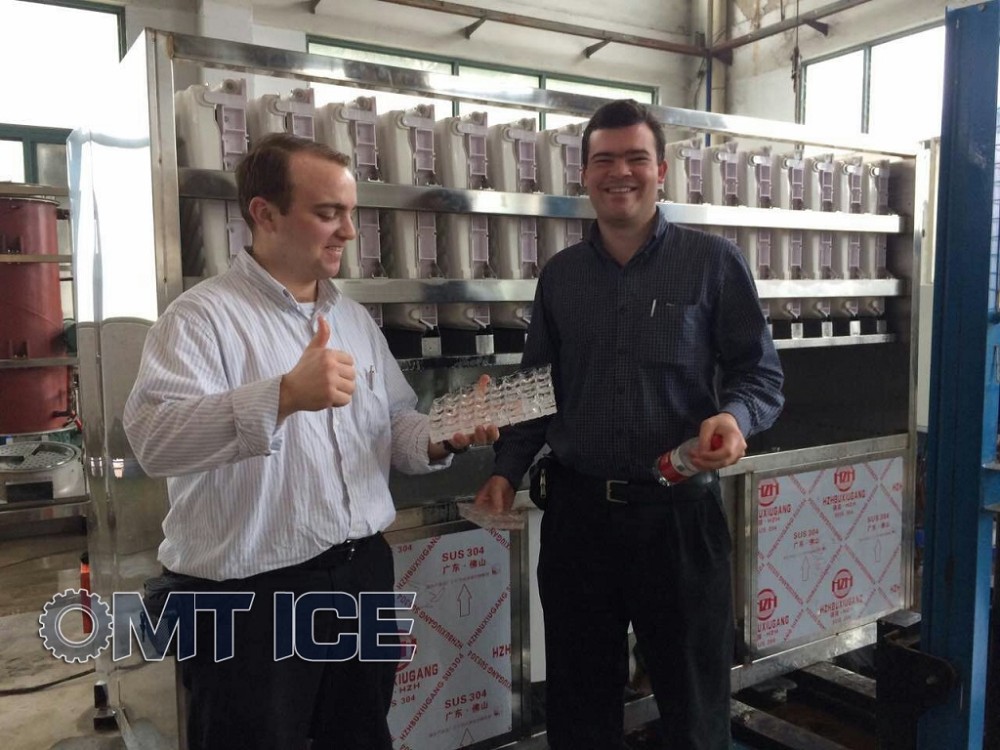 Electric Stainless Steel Ice Crushing Machine for Round Ice Block 10-100ton/24hrs Performance