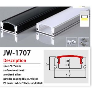 Anodized 6063-T5 Aluminium LED Channel With Diffuser Cover
