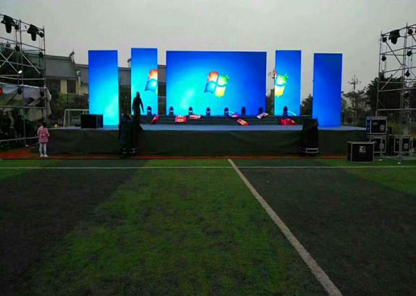 P5.95 Outdoor Video Screen Rental , LED Display Board For Advertising Slim