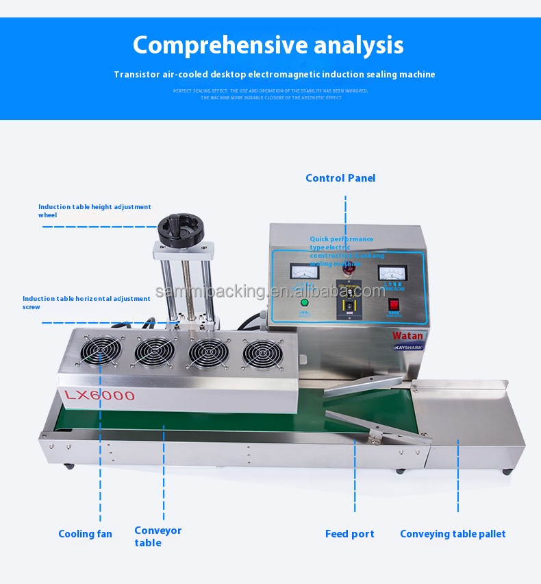 LX-6000A/6000H Induction Sealer for Oil Drum and Honey Bottle Forced Cooling Fan Included