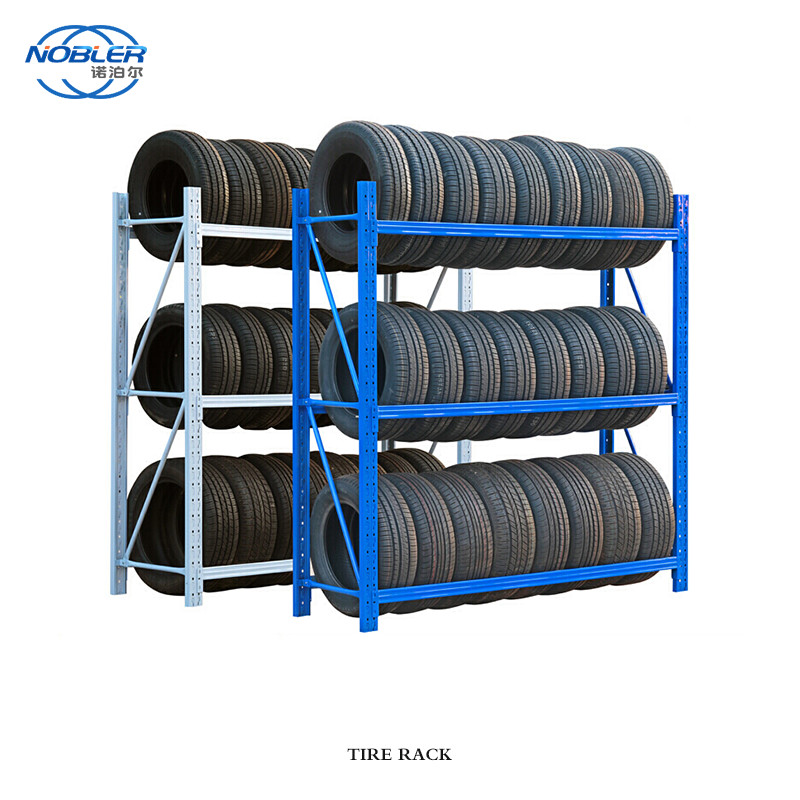 Heavy Duty Stacking Detachable Metal 4 Tire Storage Rack System For Forklift