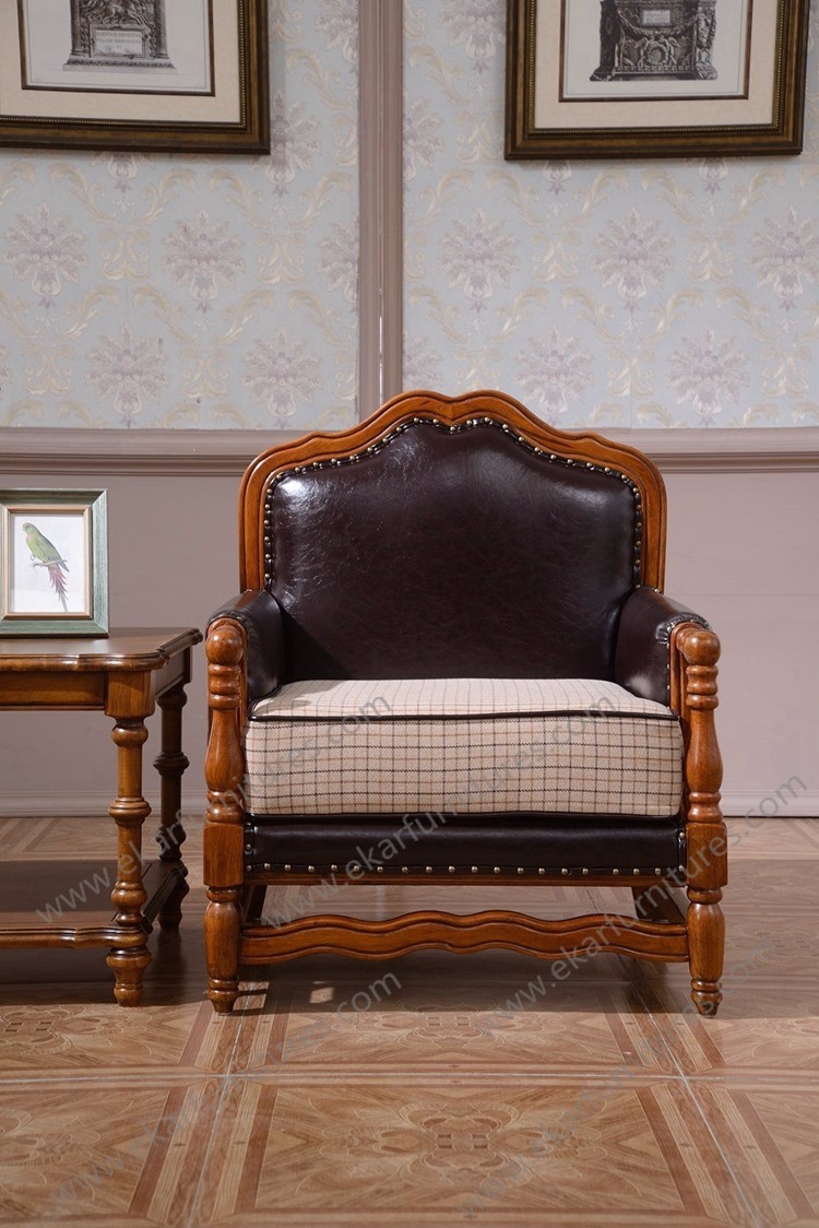 Chinese armchair wood home furniture modern couch