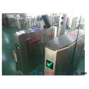 3 Lanes Swing Barrier Gate Card Collector For Biometric Access Control With Face Recognition System Manufactures