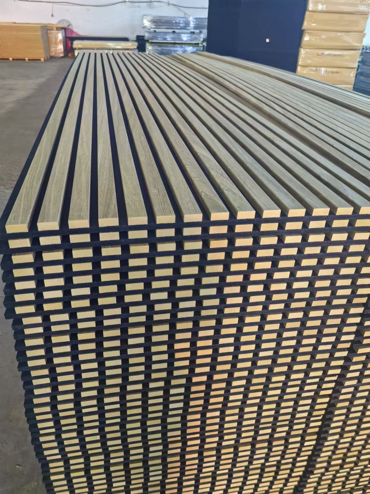 Interior Wooden Slatted MDF Acoustic Panels For Soundproof Wall And Ceiling