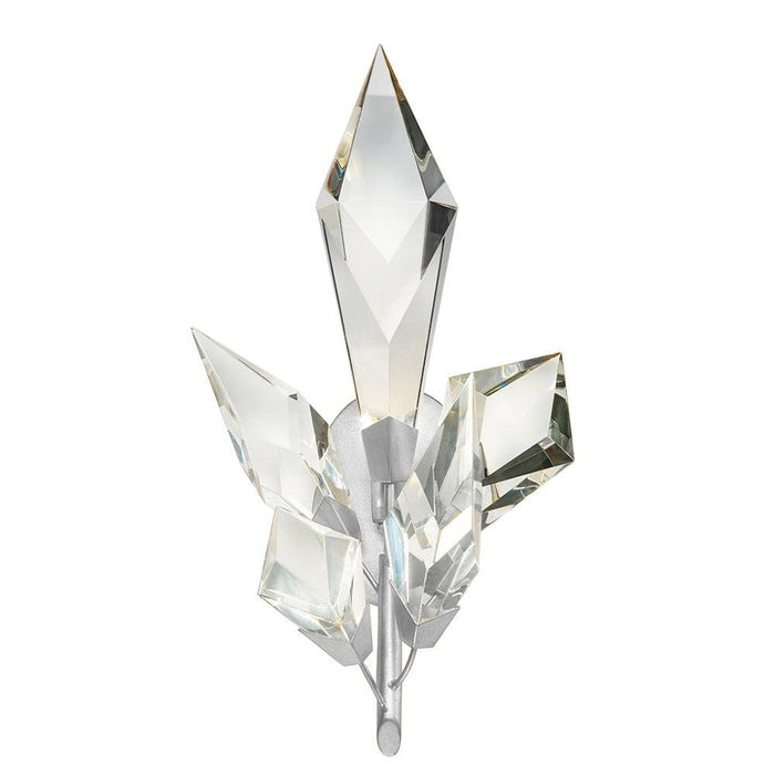 Silver Hand Cut Faceted Crystal Leaves Wall Lights Indoor