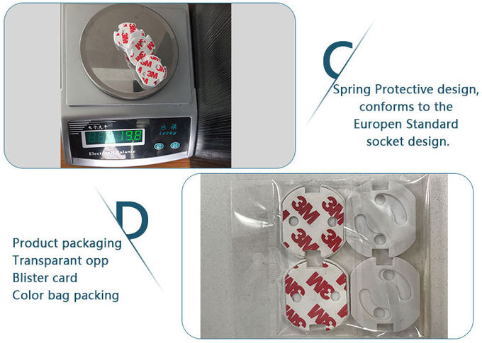 Self Closing Socket Plate Child Safety Outlet Covers For Baby Proofing