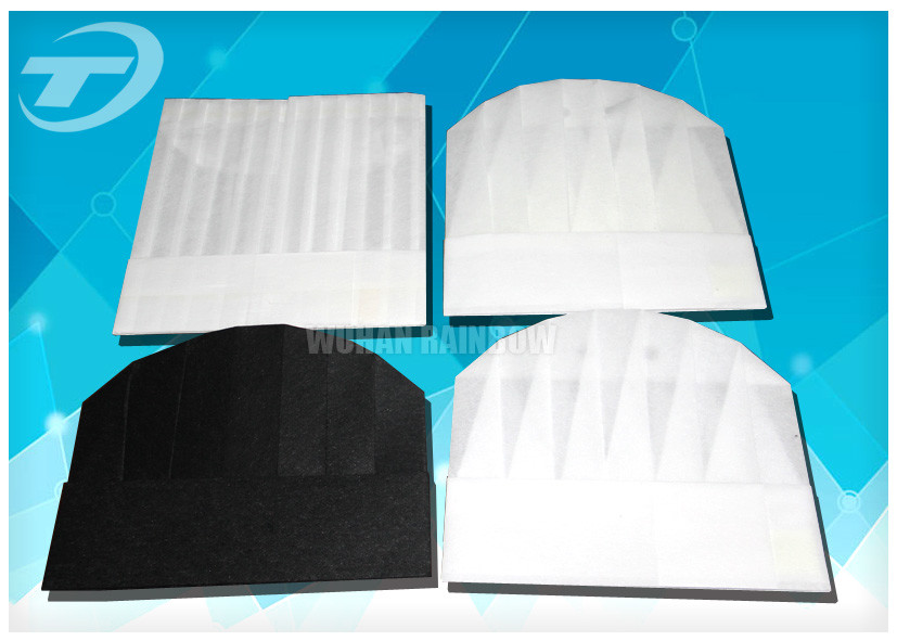 Nonwoven Disposable Chef Caps With Flat Top , Adjustable Size In White / Black Color