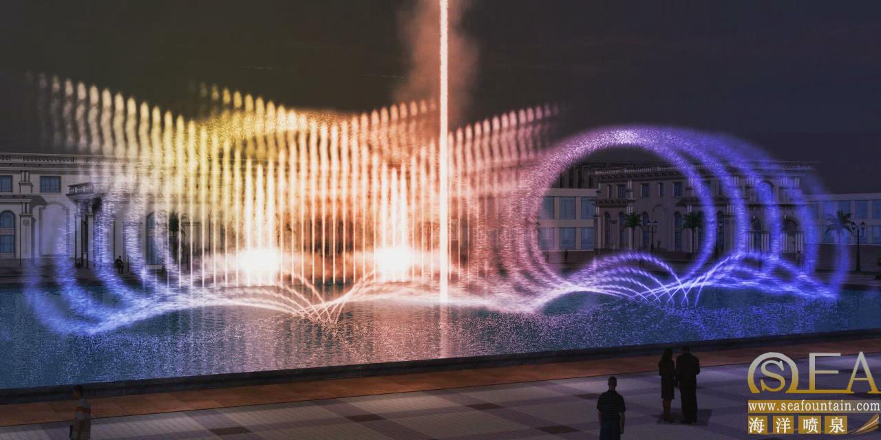 Multicolored shining manufacturer multimedia fountain Chinese experienced factory