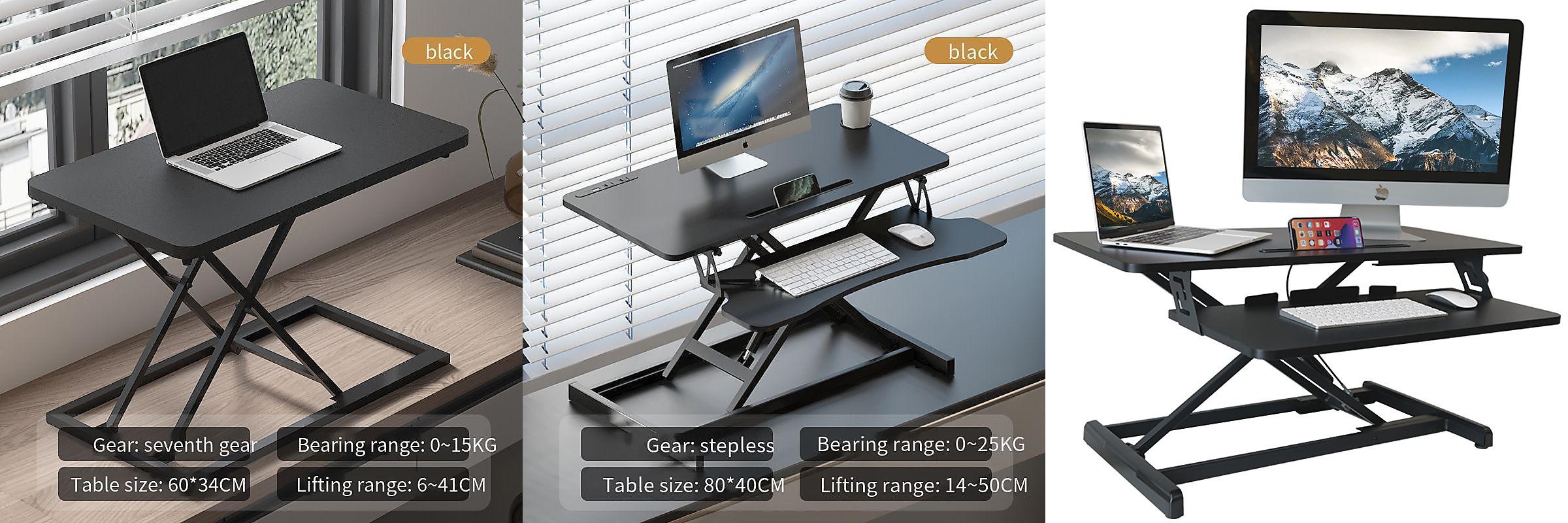 Stainless Steel Standing Folding Lift Table Adjustable Height Office Computer Desk