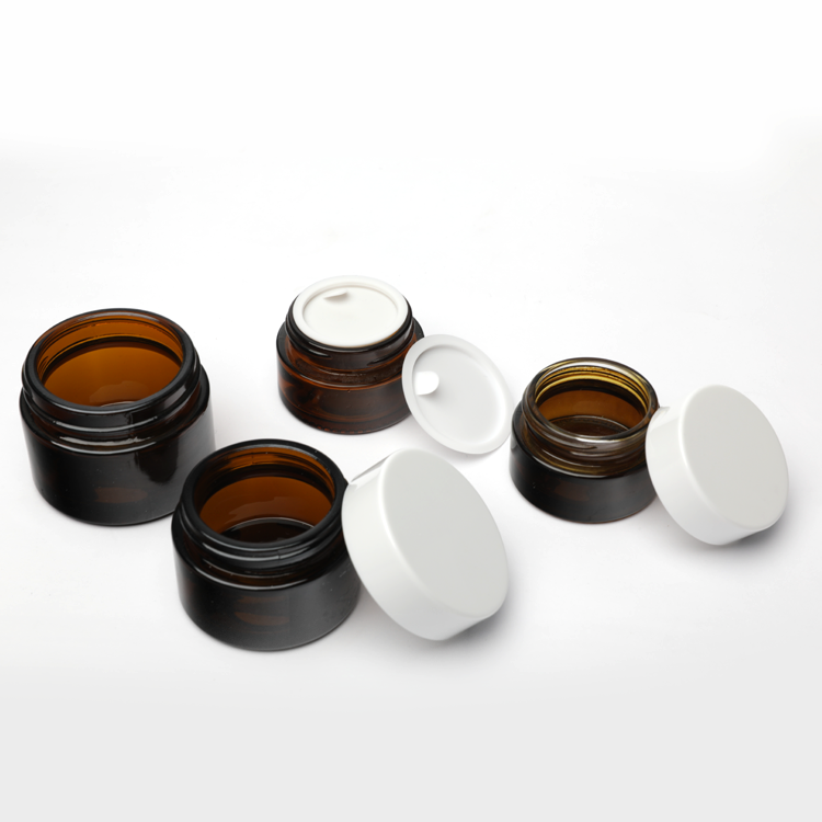 Skin Care Cosmetic Glass Jar Custom Color Painting Packaging Jar Container 20G 50G