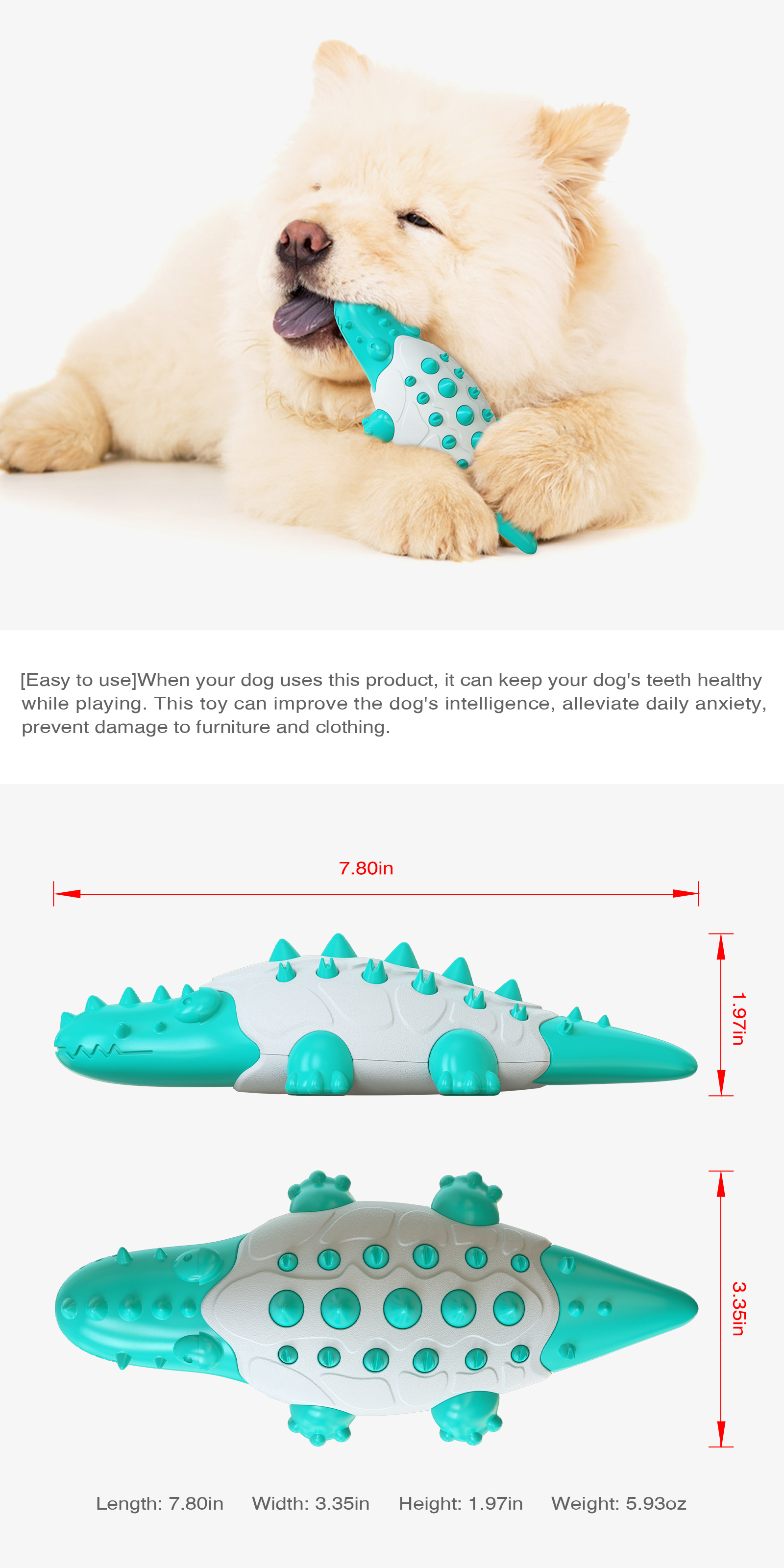 Explosive Crocodile Leaking Ball Resistant To Biting Dog Bite Toy Teeth Cleaning Molar Stick Toy