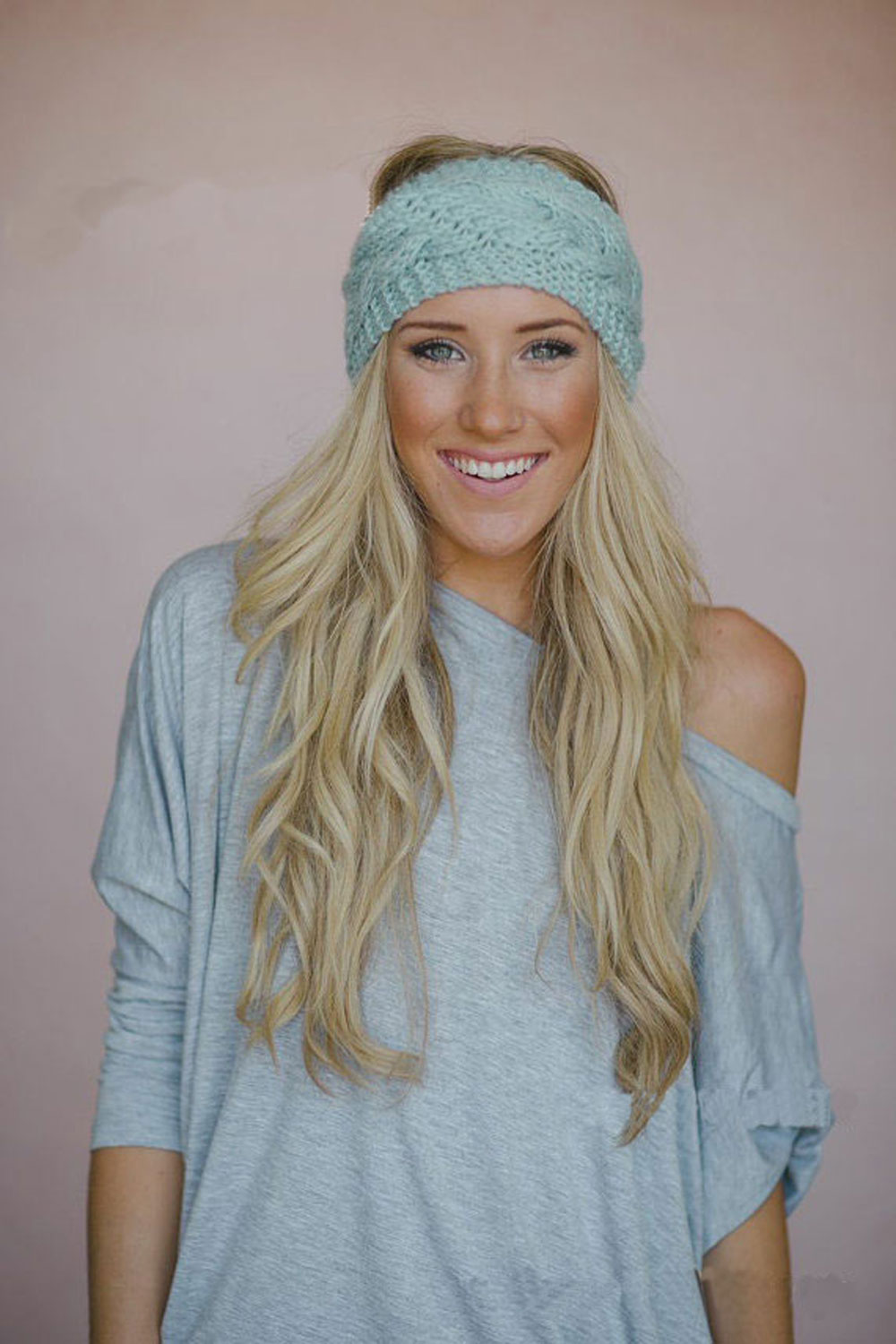 Women's Girl's Crochet Headband Knit hairband Flower Winter Ear Warmer Headwrap