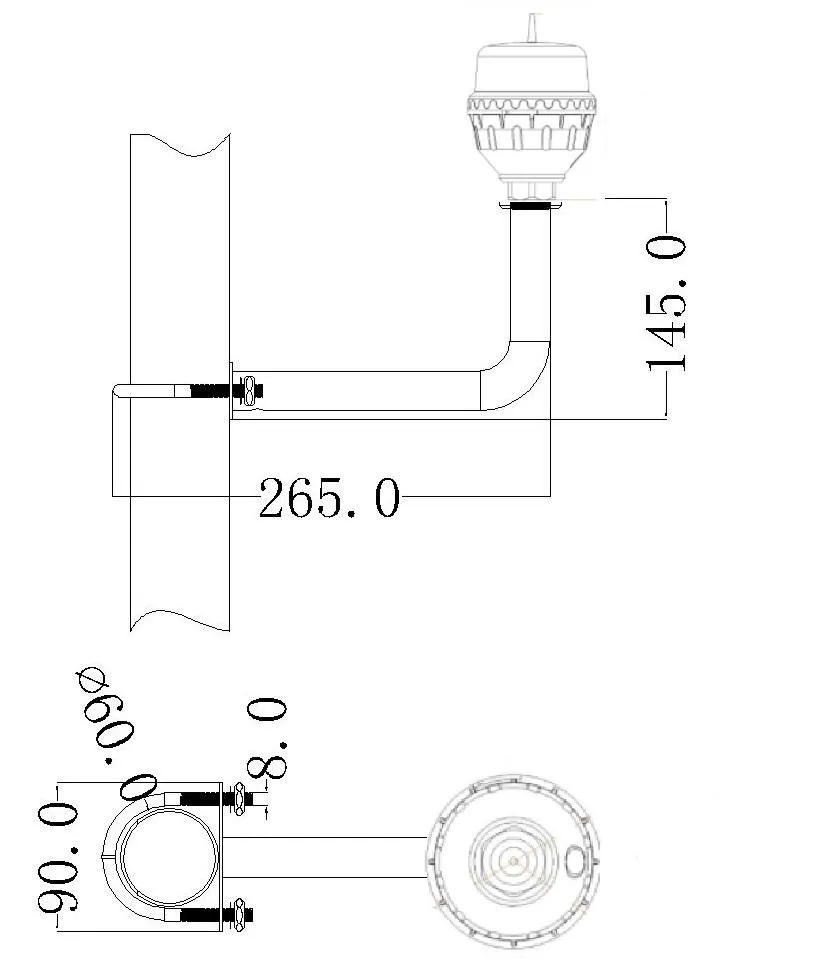 Factory Price IP66 Waterproof Red White Double Head Built-in Photocell Aircraft Obstacle Warning Light LED Low-Intensity LED Aviation Obstruction Light