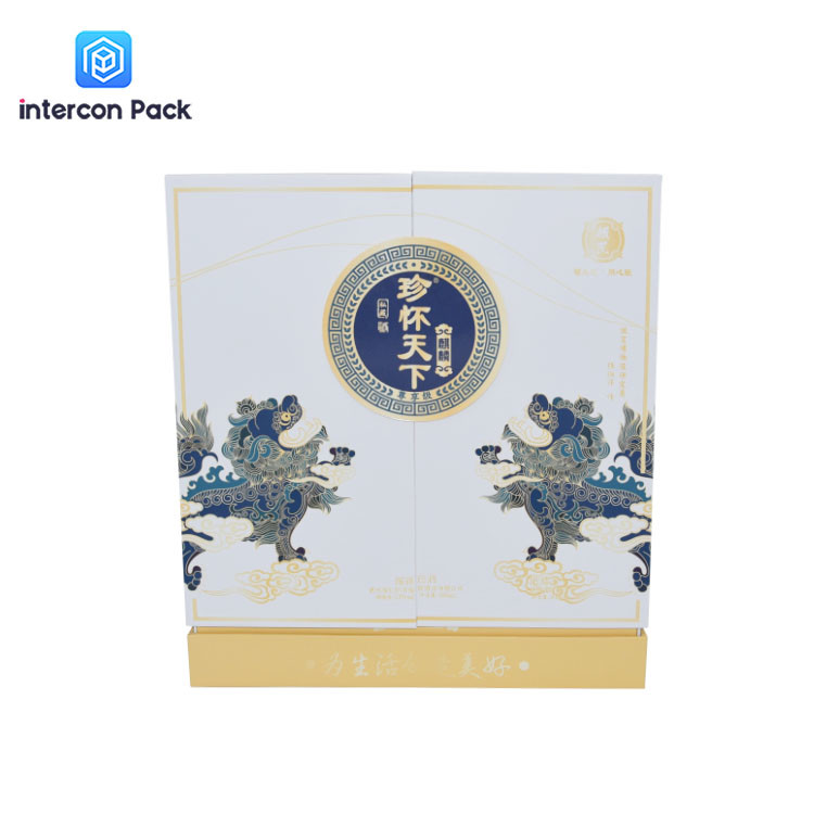 Drawer Luxury Jewelry Gift Box CMYK Single Bottle Wine Gift Box