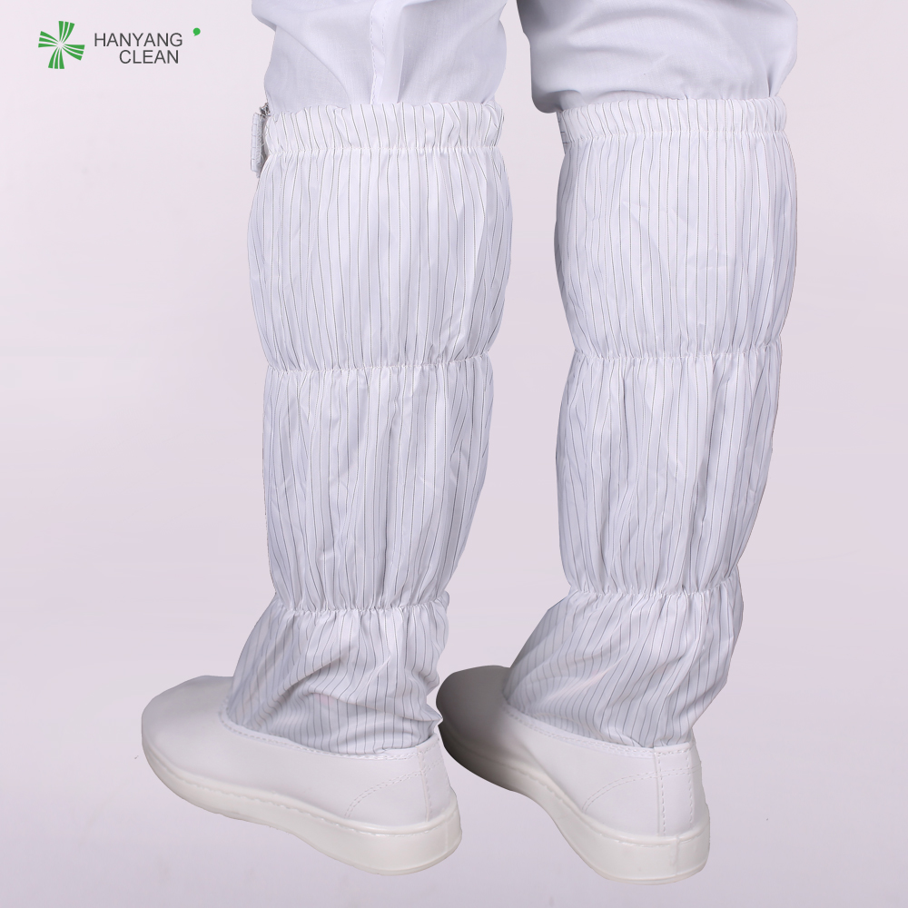 Cleanroom esd stripe grid antistatic Electric boots safety long booties