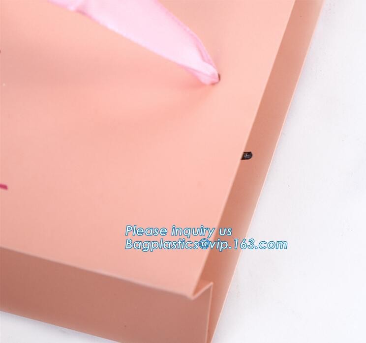 eco friendly paper printed shopping coffee packaging retail bags with handle logo,paper gift shopping bag with red custo