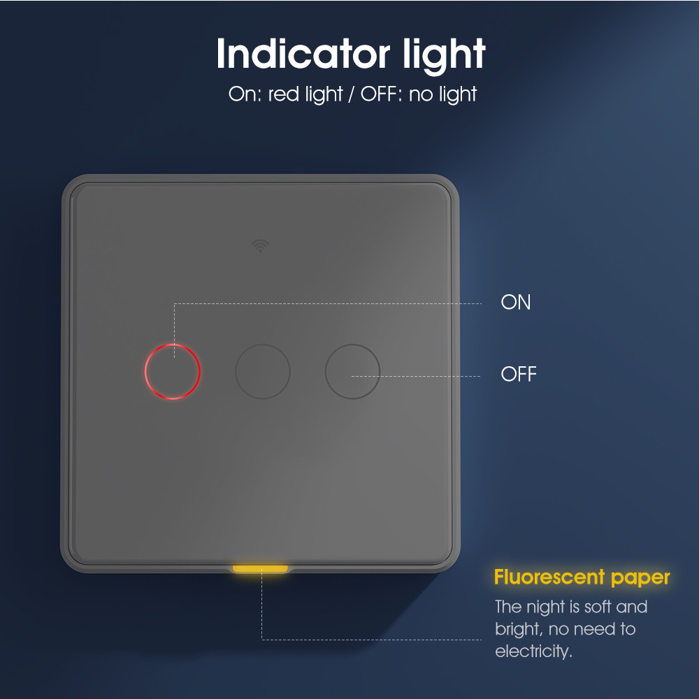 Tuya Zigbee Smart Light Switch – No Neutral Wire, No Capacitor Needed, 100-250V, Voice & App Control, Alexa & Google Home Compatible, EU Touch Switch