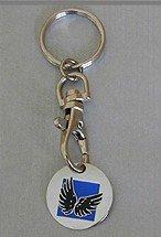 Offset Pad Printing 1.2mm Imitation Cloisonne Promotional Metal Keyrings