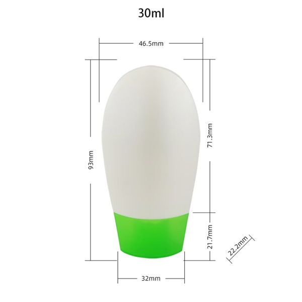 Oval PP Sunscreen Cream Bottle with Single Shell Cap for Empty Packaging in 30g