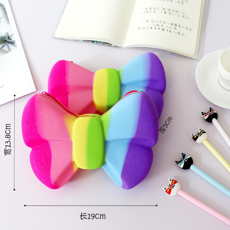 Customized BPA Free Silicone Pencil Case Pencil Pouch For Kid Birthday Christmas Gift Makeup Bag Crossbody Shoulder Bag