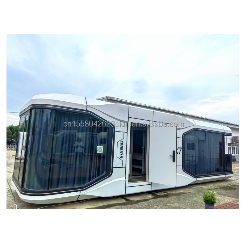 Steel frame Galvanized Steel Bending 180g Outdoor Vacation or Hotel Modern Design Prefabricated Capsule Room 20 FT 40 FT