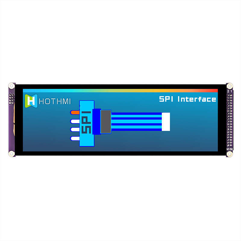 7.84 Inch Bar Style Capacitive Touch IPS TFT LCD Display 1280x400 MCU For Car Monitor